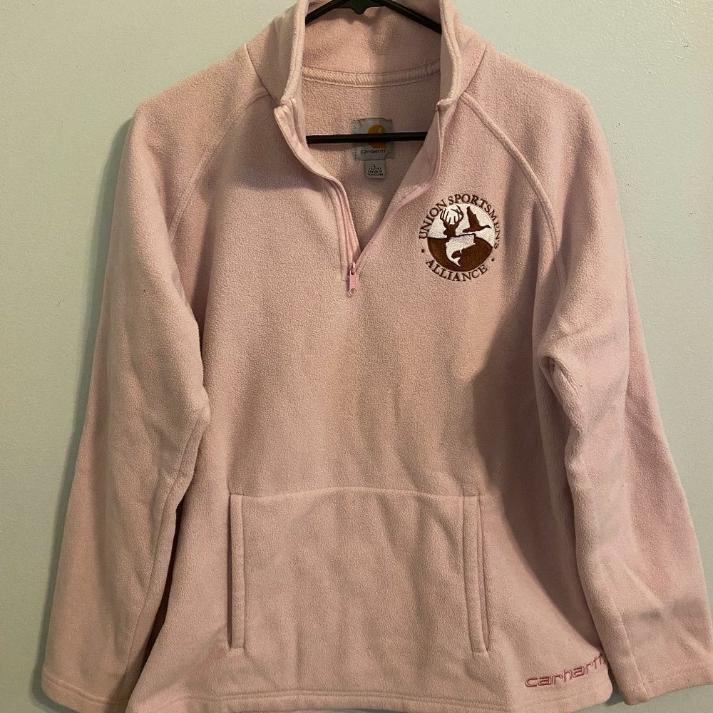 Carhartt Pink Fleece Pullover - Large